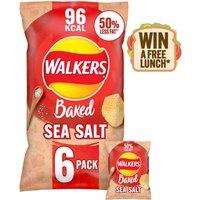 Walkers Baked Sea Salt Multipack Snacks Crisps 6 x 22g