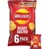 Walkers Ready Salted Multipack Crisps 6x25g