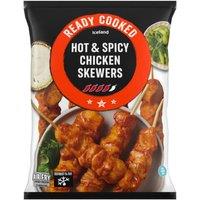 Iceland Ready Cooked Hot & Spicy Chicken Skewers 340g