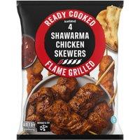Iceland Ready Cooked 4 Flame Grilled Shawarma Chicken Skewers 340g