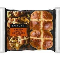 Iceland Luxury 4 Extra Fruity Hot Cross Buns