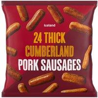 Iceland 24 (approx.) Thick Cumberland Pork Sausages 1.2kg