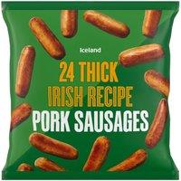 Iceland 24 (approx.) Thick Irish Recipe Pork Sausages 1.2kg