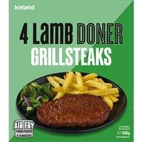 Iceland 4 Lamb Doner Grillsteaks 300g