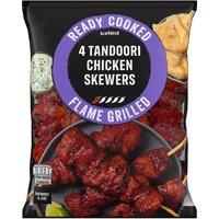 Iceland Ready Cooked Flame Grilled 4 Tandoori Chicken Skewers 340g