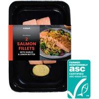 Iceland 2 Salmon Fillets with Garlic & Lemon Butter 280g