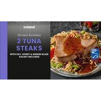 Iceland 2 Tuna Steaks with Soy, Honey & Ginger Glaze 320g