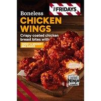 TGI Fridays Boneless Chicken Wings Crispy Coated Chicken Breast Bites with Sweet & Smokey BBQ Sauce 400g