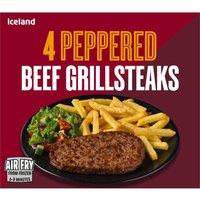 Iceland 4 Peppered Beef Grillsteaks 300g