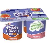 Petits Filous Kids Strawberry & Raspberry Yoghurt Pots 4 x 85g