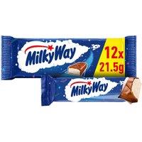 Milky Way Nougat & Milk Chocolate Snack Bars Multipack 12 x 21.5g