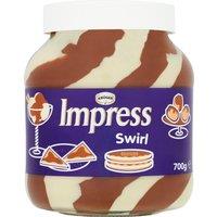 Kruger Impress Chocolate Hazelnut Spread with White Swirl 700g