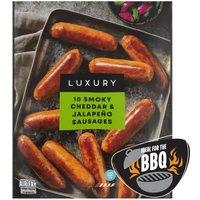 Iceland Luxury 10 Smoky Cheddar & Jalapeo Sausages 600g