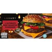 Iceland Luxury 4 Ultimate Beef Quarter Pounders 454g