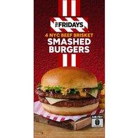 TGI Fridays 4 NYC Beef Brisket Smashed Burgers 340g