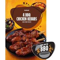 Iceland 4 BBQ Chicken Kebabs 380g