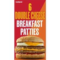 Iceland 6 Double Cheese Breakfast Patties 681g