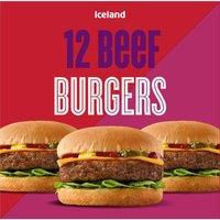 Iceland 12 Beef Burgers 681g