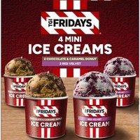TGI Fridays 4 Mini Ice Creams 440ml
