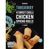 Iceland Takeaway 4 Sweet Chilli Chicken Spring Rolls 200g