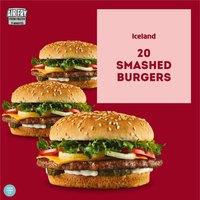 Iceland 20 Smashed Burgers 1.7kg