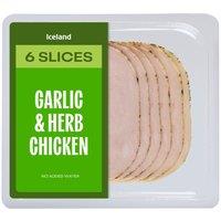 Iceland 6 slices (Approx.) Garlic & Herb Chicken 100g