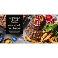 Slimming World 4 Smashed Beef Burgers 340g