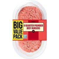 Iceland 8 Quarter Pounder Beef Burgers 908g
