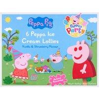 Peppa Pig Peppa Ice Cream Lollies Vanilla & Strawberry Flavour 6 x 32g (192g)