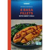 Iceland 4 Basa Fillets with Sweet Chilli 450g