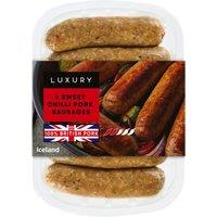 Iceland Luxury 6 Sweet Chilli Pork Sausages 300g
