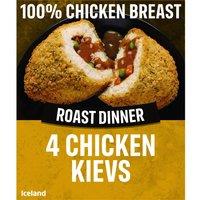 Iceland 4 Roast Dinner Chicken Kievs 500g