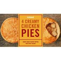 Iceland 4 Pk Creamy Chicken Pies 568g
