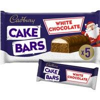 Cadbury White Chocolate flavour Milk Chocolate Christmas Cake Bars 5 pack