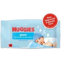 Huggies Pure Plastic Free Baby Wipes 48 wipes