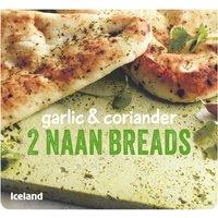 Iceland 2 Garlic & Coriander Naan Breads 220g