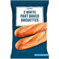Iceland 2 White Part Baked Baguettes 300g