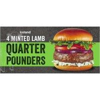 Iceland 4 Minted Lamb Quarter Pounders 454g