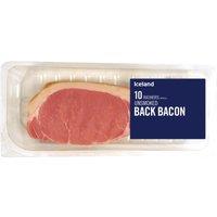 Iceland 10 Rashers (approx.) Unsmoked Back Bacon 300g