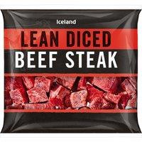 Iceland Lean Diced Beef Steak 350g