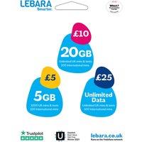 LEBARA &pound;10 15GB Sim Card
