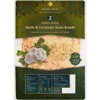 Leicester Bakery Limited 2 Hand Made Garlic & Coriander Naan Breads