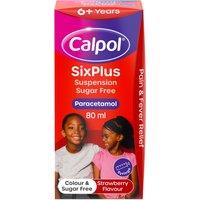 Calpol SixPlus Sugar-Free Suspension Paracetamol 6+ Years 80ml