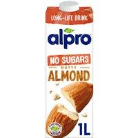 Alpro Almond No Sugar Long Life Dairy Free Drink 1L