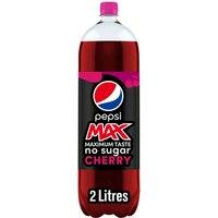 Pepsi Max Cherry No Sugar Cola Bottle 2L