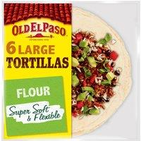 Old El Paso Large Super Soft Flour Tortillas Wraps 6 Pack 350G