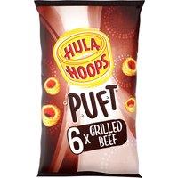 Hula Hoops Puft Beef Multipack Crisps 6 Pack