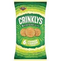 Jacob's Crinkly's Cheese & Onion Multipack Snacks 6 Pack 6x23g