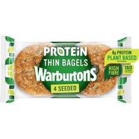 Warburtons 4 Seeded Protein Thin Bagels
