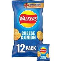 Walkers Cheese & Onion Multipack Crisps 12x25g